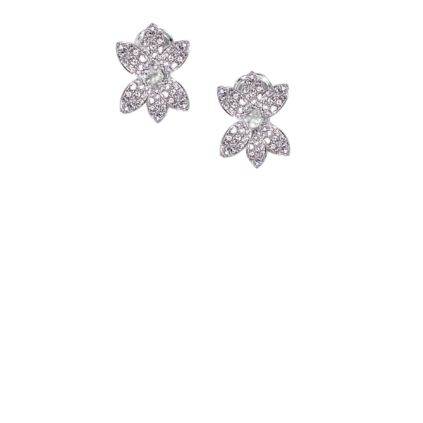 Orecchini con diamanti color D/F purezza VVS/VS cts 0.48 + diamante centrale cts 0.19