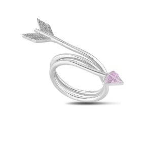 Anello zaffiro rosa freccia incantata