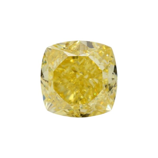 GIA Cushion , cts 2.01 COLOR FANCY INTENSE YELLOW CLARITY VS2