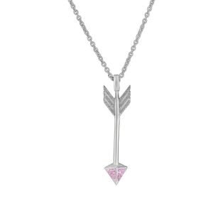 Collier zaffiro rosa freccia incantata